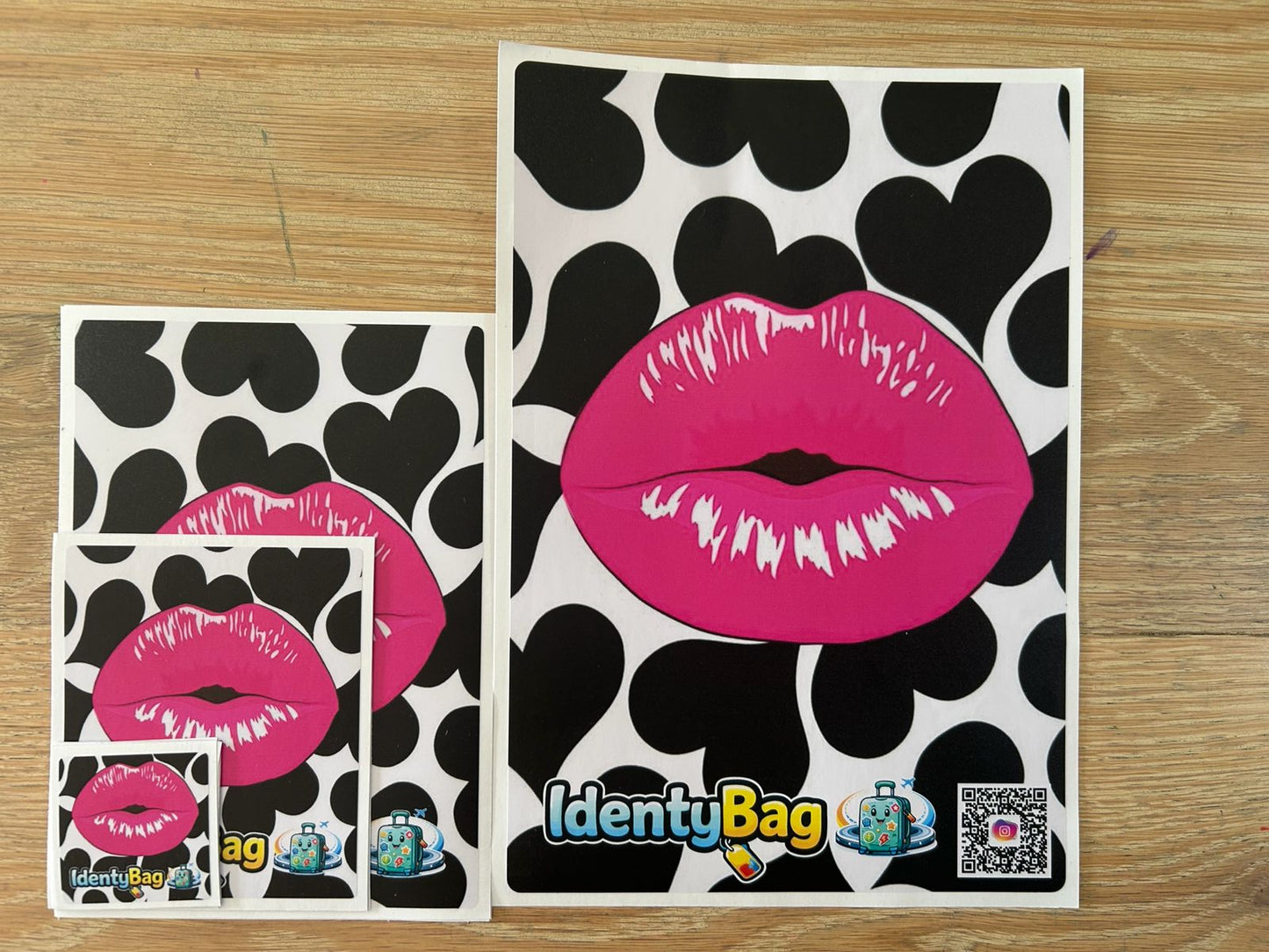 Lips with Black Dots Sticker