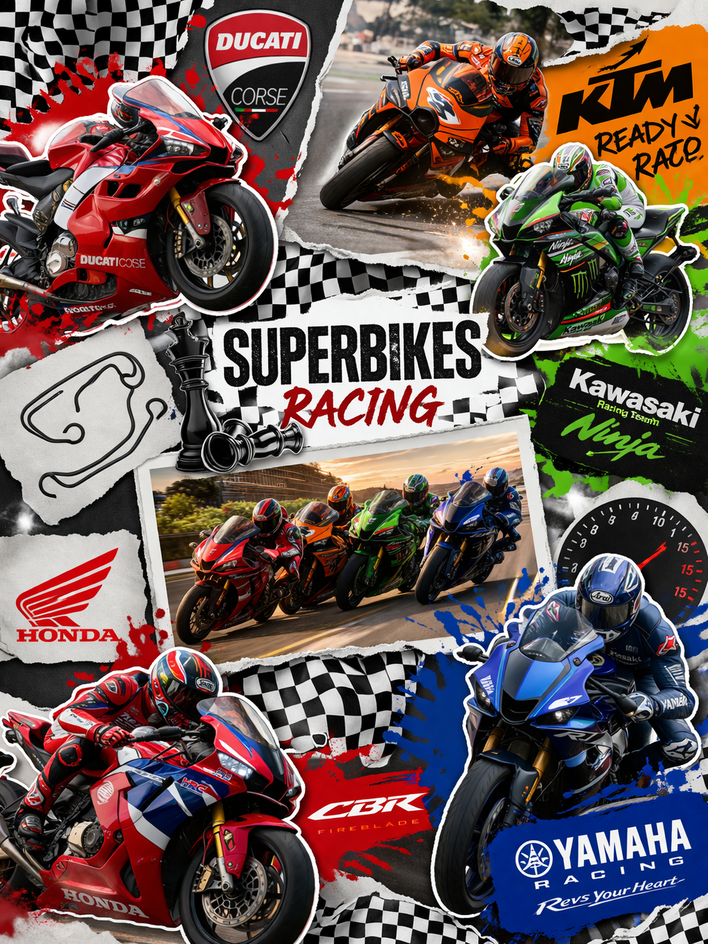 Superbike Rush Sticker Pack