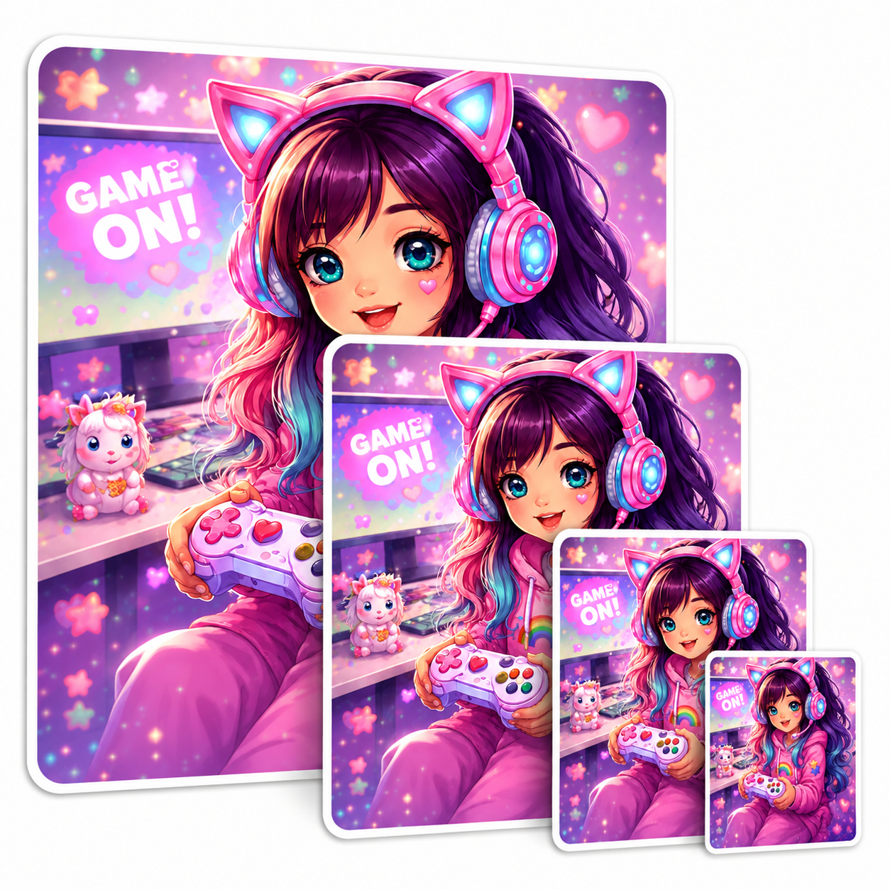 Game On! Neon Gamer Decal