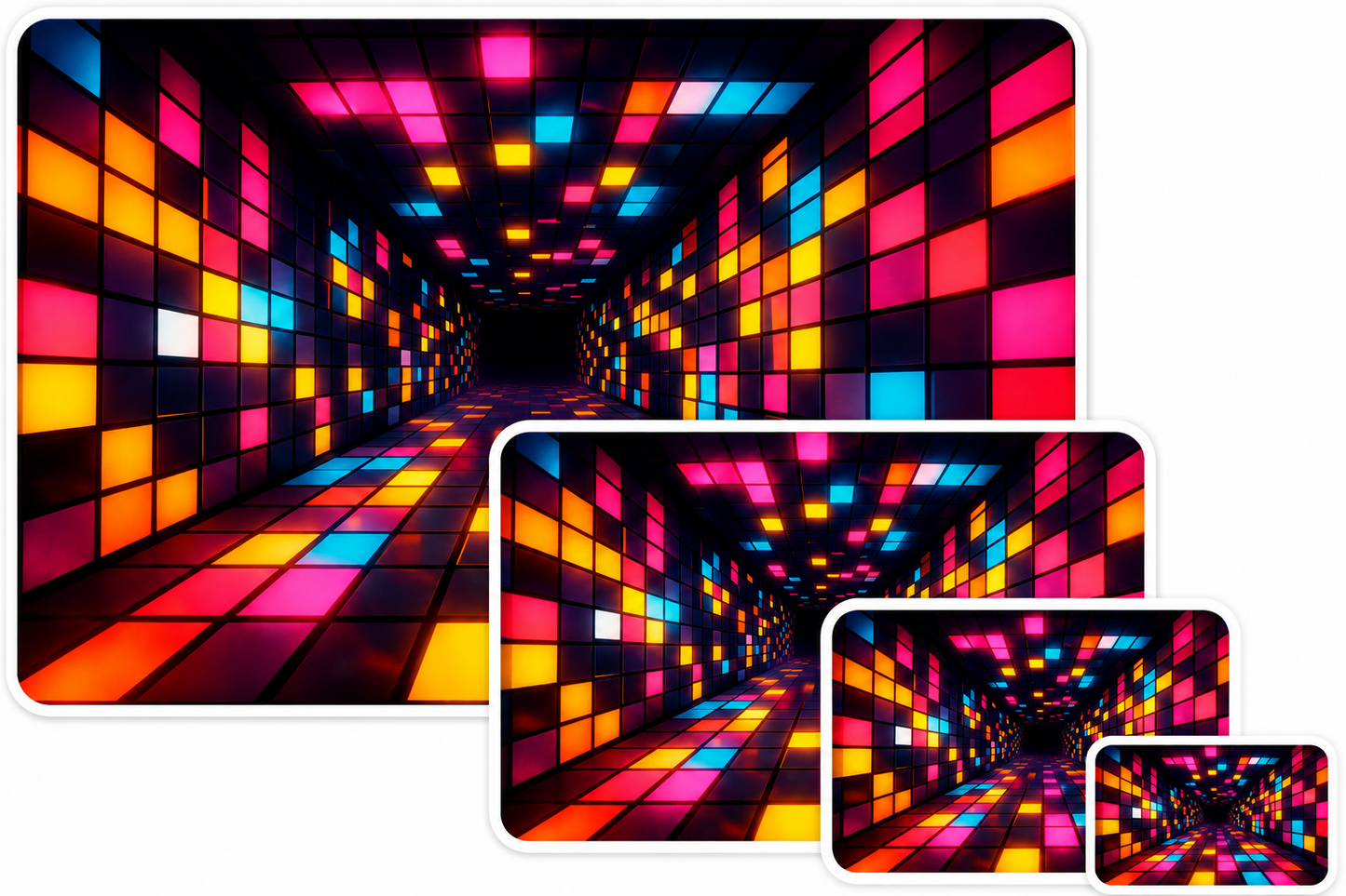Neon Infinity Tunnel Decal