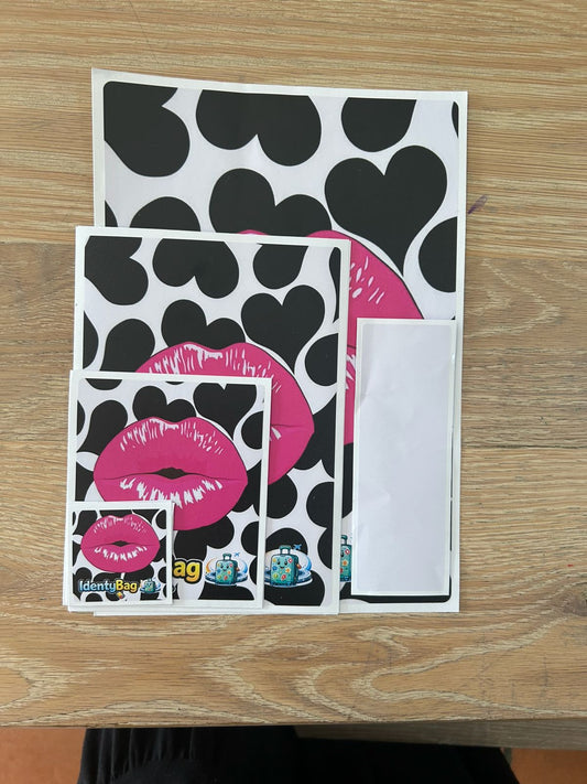 Lips with Black Dots Sticker