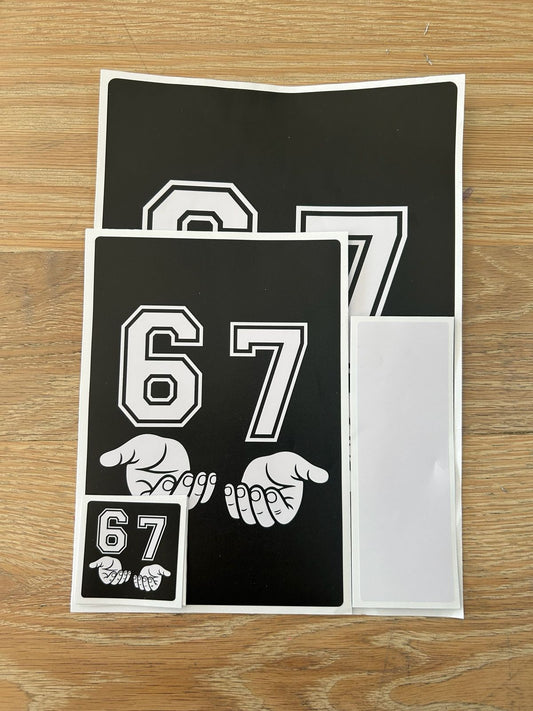 67 Sign Language Sticker
