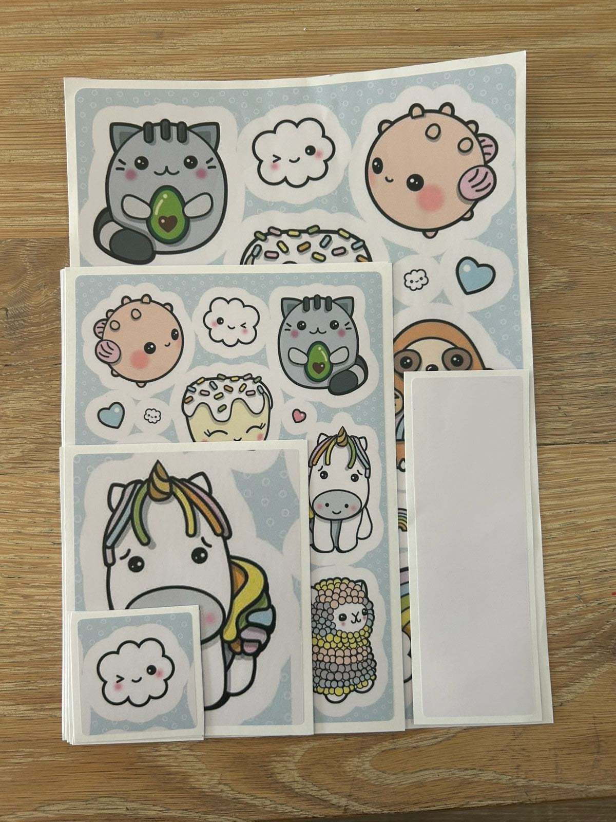 Cute Kawaii Sticker Sheet