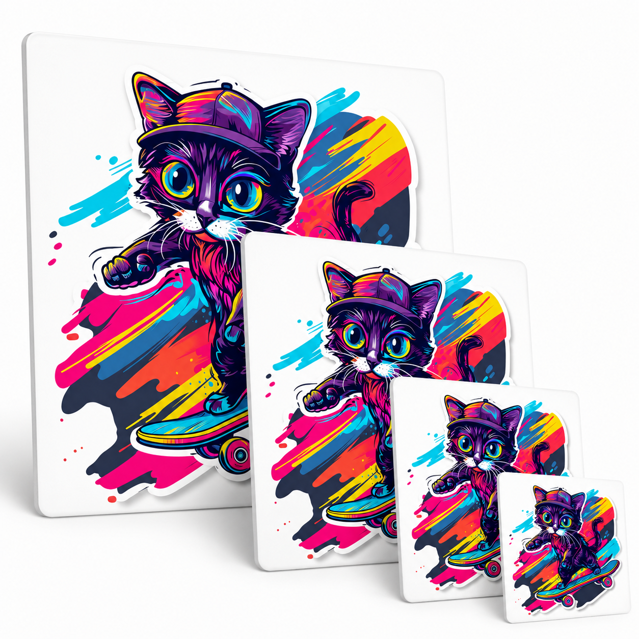 Skater Cat Sticker Pack